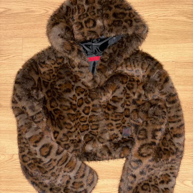 cutie leopard hooded scarf | 후루츠패밀리