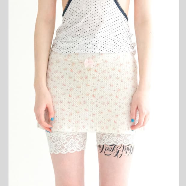 ☆[fa.er.ie] flower jacquard skirt pants | 후루츠패밀리