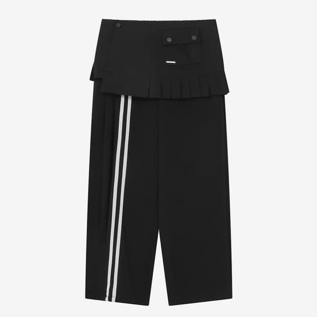 미세키서울 Track Pleats skirt pants SET BLACK | 후루츠패밀리