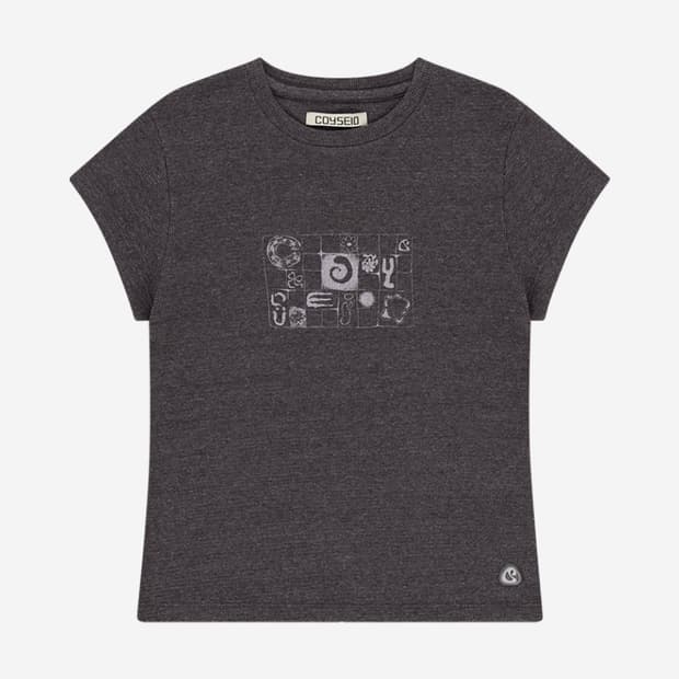 coyseio TRIPLE STAR RINGER TEE DARK GREY | 후루츠패밀리