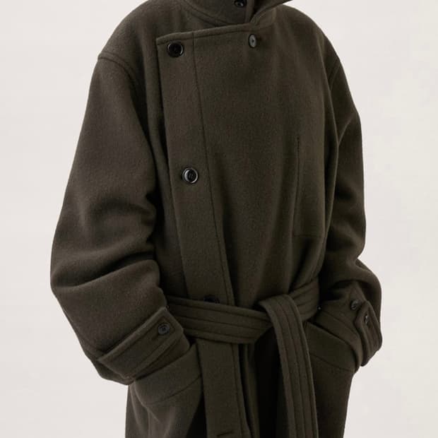 LEMAIRE WRAP COAT PEWTER GREEN ラップコート LEMAIRE Wrap Coat