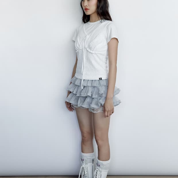 ILLIO CHECK TUTU SHORTS | 후루츠패밀리