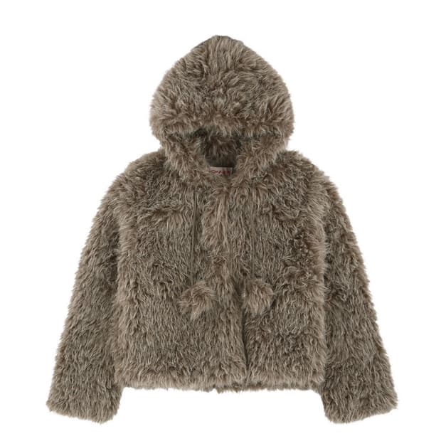 Coyseio HAIRY FUR JACKET BROWN 헤어리 퍼 자켓 | 후루츠패밀리