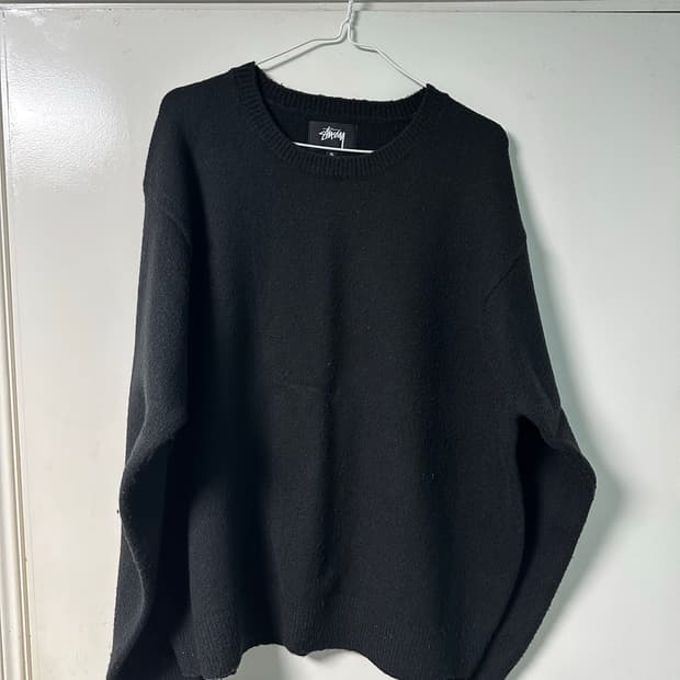 Stussy GOTHIC SWEATER ベージュ XL ☆入手困難☆STUSSY GOTHIC