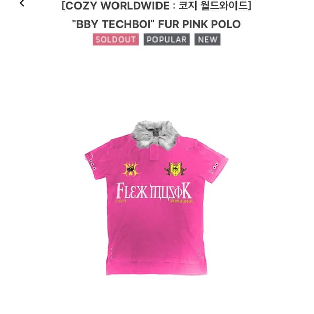 トップス \"BBY TECHBOI\" FUR PINK POLO swag y2k 1F16462C-5CCD-4066-B80C-