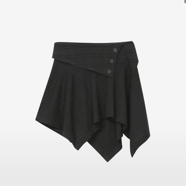 미세키서울 Shirring ruffle midi skirt BLACK | 후루츠패밀리