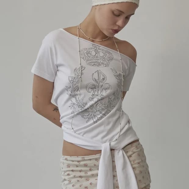 トップス SCULPTOR Chateau Shithole Tie Tee Ssize Chateau Shithole Tie Tee White – SCULPTOR JAPAN