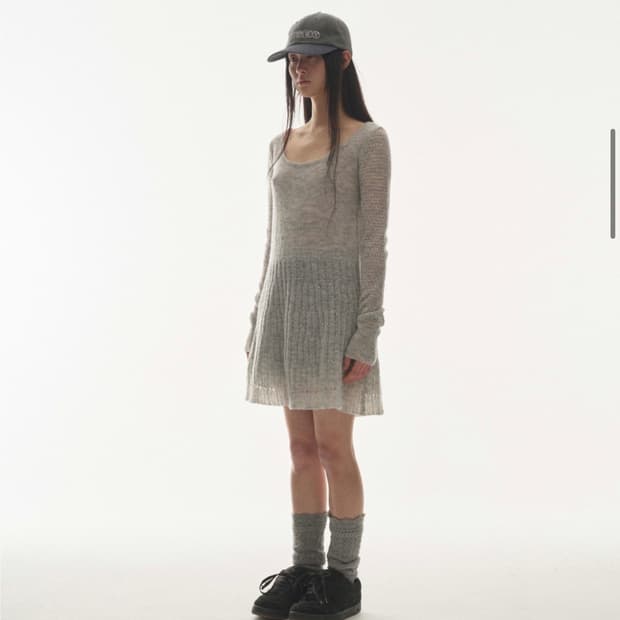 coyseio soft bell knit light grey 새상품 | 후루츠패밀리