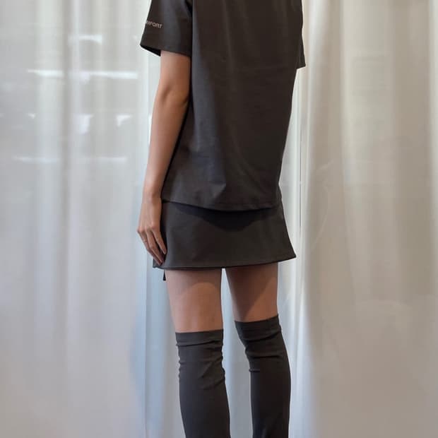 Coyseio double shirring skirt grey 2size | 후루츠패밀리