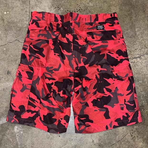 Supreme Cargo Short Red Camo - 23ss | 후루츠패밀리