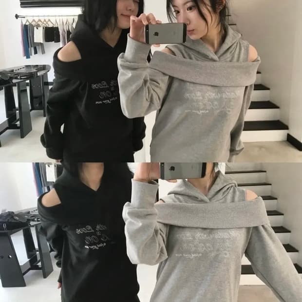 보헤미안서울 SOFT COWL HOOD T 소프트 카울 후드티 그레이 | 후루츠패밀리