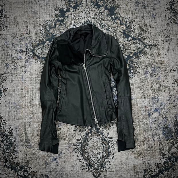 Ekam archive drape leather jacket | 후루츠패밀리