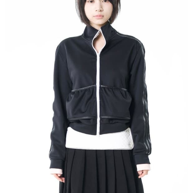 오스하이 oshigh high neck hood zip up black | 후루츠패밀리