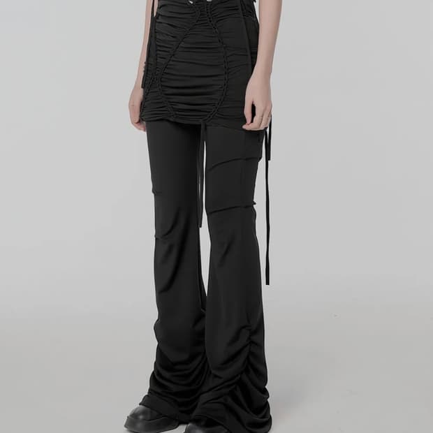 パンツ FLAREUP Handmade Twisted Skirt Pants 플레어업 [SET] Handmade Twisted Skirt Pants | 후루츠패밀리