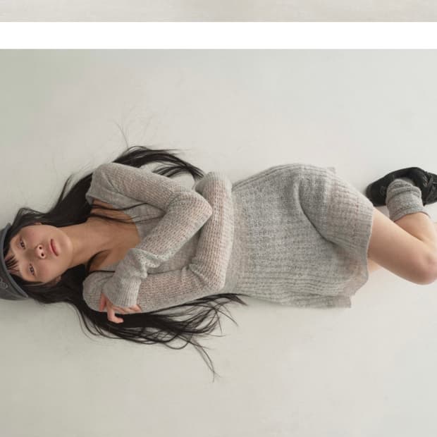 coyseio soft bell knit light grey 새상품 | 후루츠패밀리