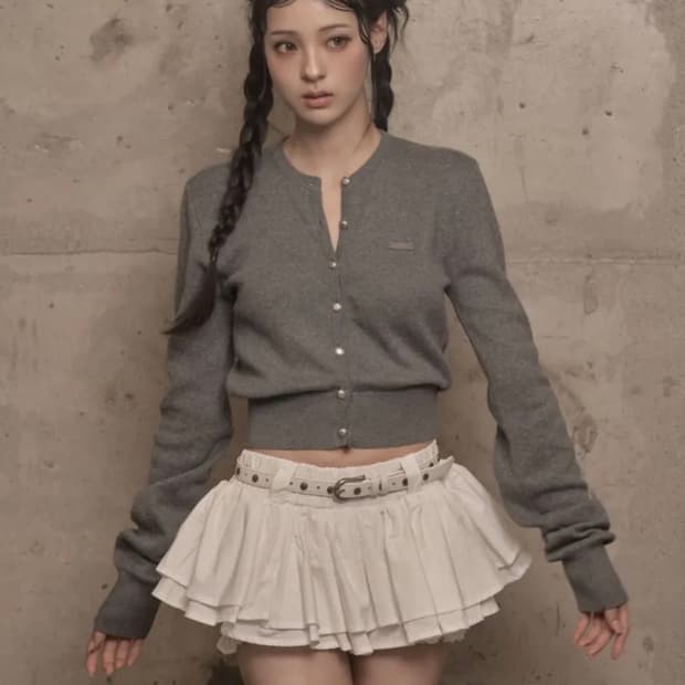 카키포인트 캉캉 스커트 Cancan Skirt Pants (ivory) | 후루츠패밀리