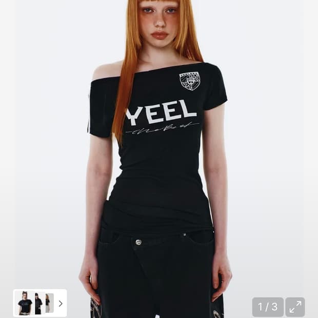 【YEEL】25ss YEEL RACING ASYMMETRIC T-SHIRT YEEL RACING ASYMMETRIC T-SHIRT BLACK | 후루츠패밀리