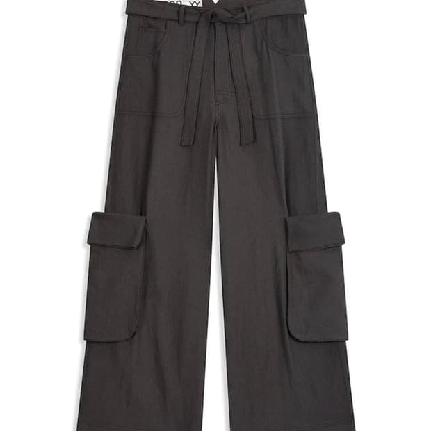 OPENYY ROLLED WAIST SWEAT CARGO PANTS | 후루츠패밀리