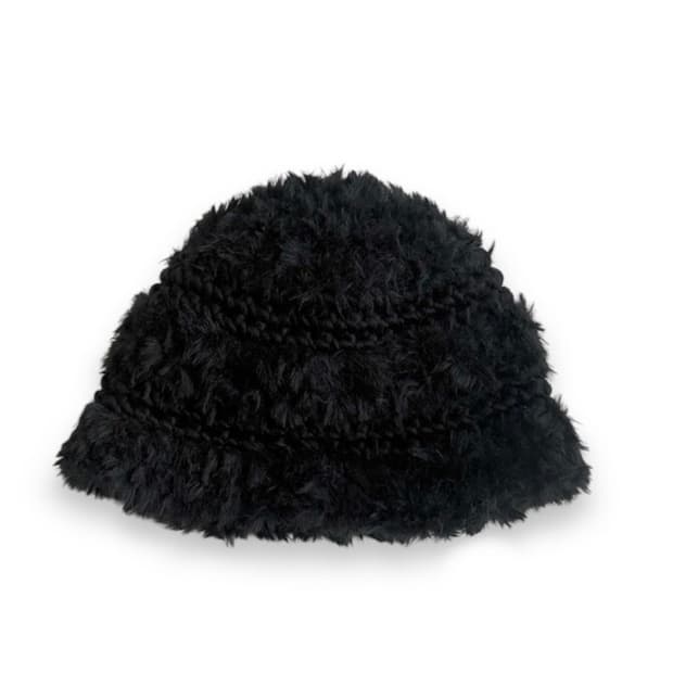 OJOS Scarf Veil Wool Cap / Black | 후루츠패밀리