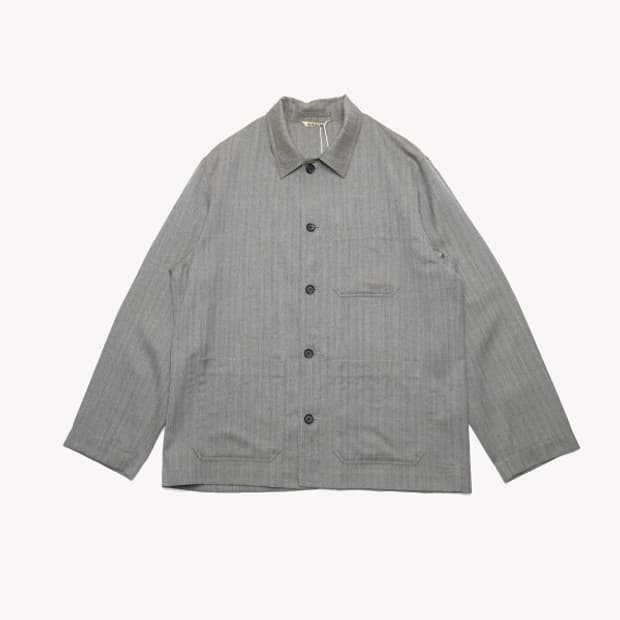カバーオール AURALEE WOOL SILK HERRINGBONE COVERALL wool silk herringbone coverall | 후루츠패밀리