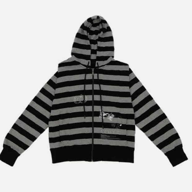 open Yy APPLIQUÉ ZIPUP JACKET, NAVY S | 후루츠패밀리