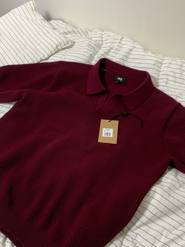 Stussy Cable mesh ss polo | 후루츠패밀리