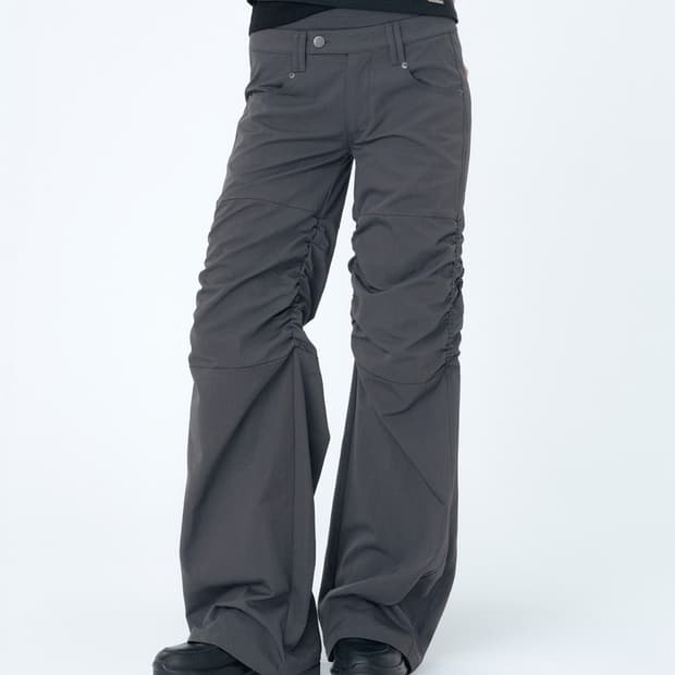 코이세이오 WASHED BUTTON TAB PANTS GREY | 후루츠패밀리