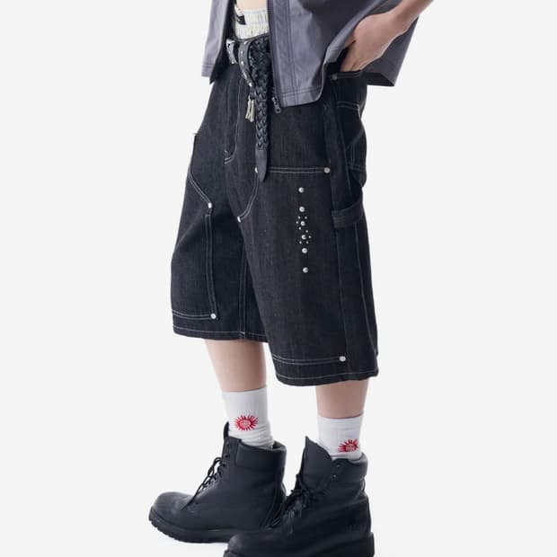 Aeae TRUNK LAYERED SWEATSHORTS [NAVY] | AEAE TRUNK LAYERED