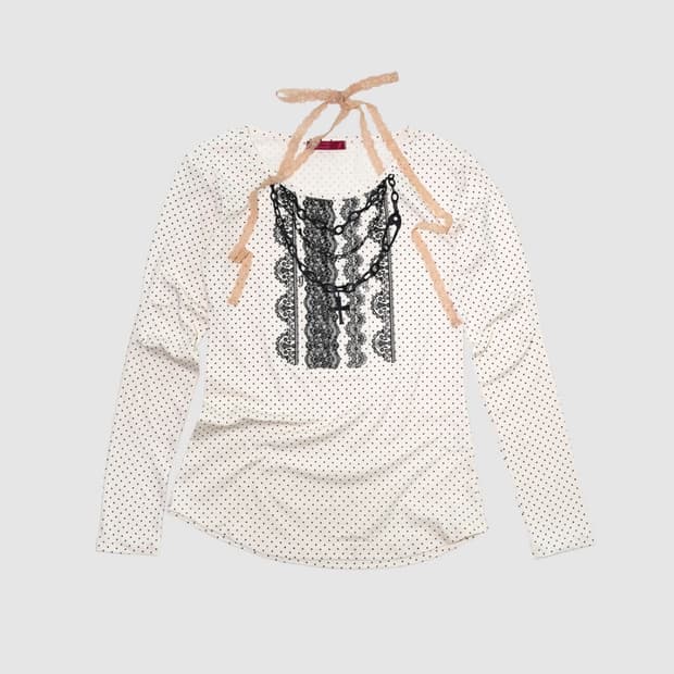 shalomclub I Don't Know lace top peach | 후루츠패밀리