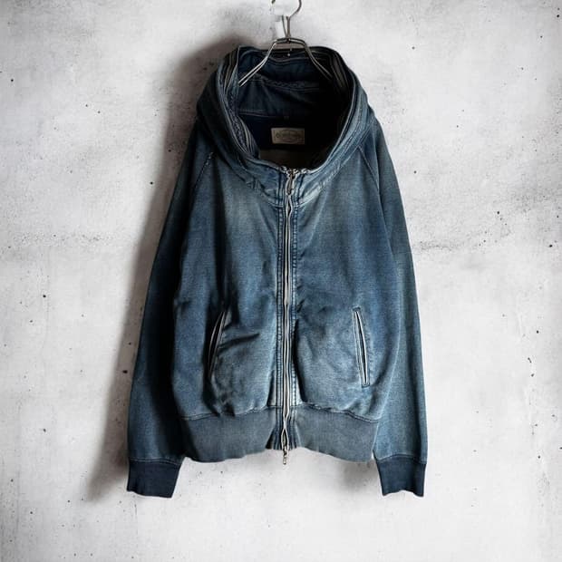 【GOA】bono denim jacket GOA Natural Vintage Denim Bono Packable Wire Hoodie Jacket