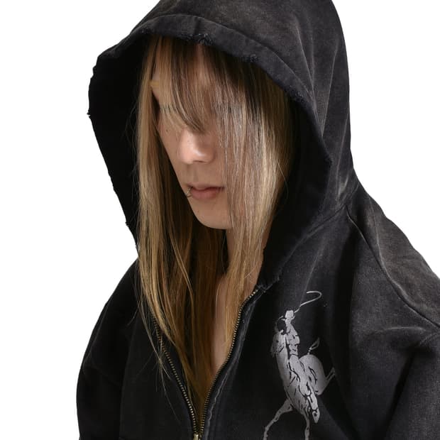 トップス KAMIYA 24fw RODEO BREACHED ZIPUP HOODIE KAMIYA - 【24AW】ロープ ブリーチド ジップアップフーディ / 