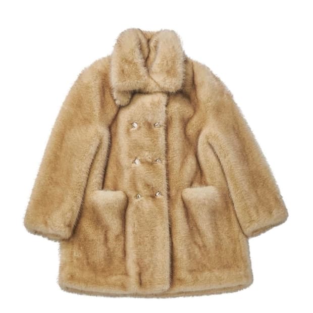 ジャケット・アウター SINOON Heavy Mix Fur Jacket ASH BROWN SINOON