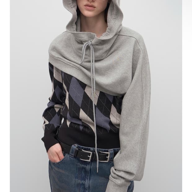トップス LCDC TM / HOODED MUFFLER GREY lcdctm hooded muffler grey | 후루츠패밀리