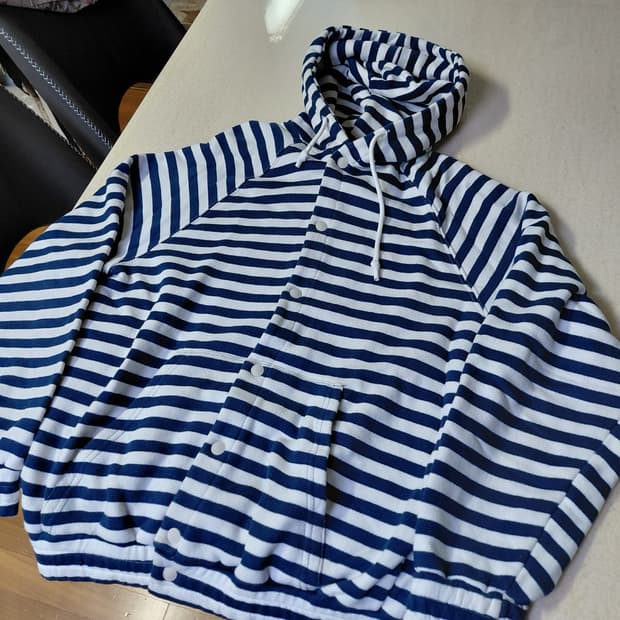 パーカー SUNNEI STRIPE HOODIE AW18 M] Sunnei Blue stripe hoodie | 후루츠패밀리