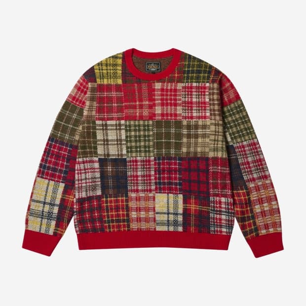 PALACE×BEAMS PLUS CREW KNIT PATCHWORK Palace x Beams Plus Crew Knit Patchwork | 후루츠패밀리