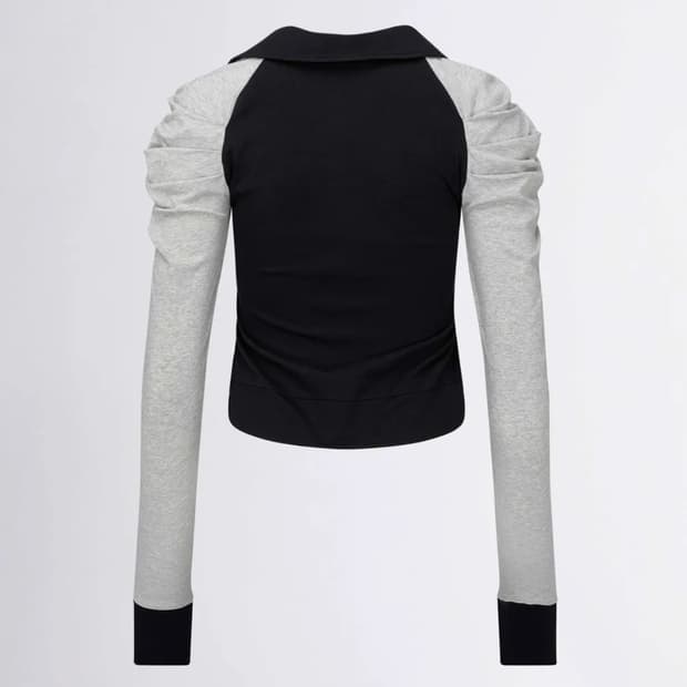 오픈yy FLORAL HOOK HENLEY LONG SLEEVE | 후루츠패밀리