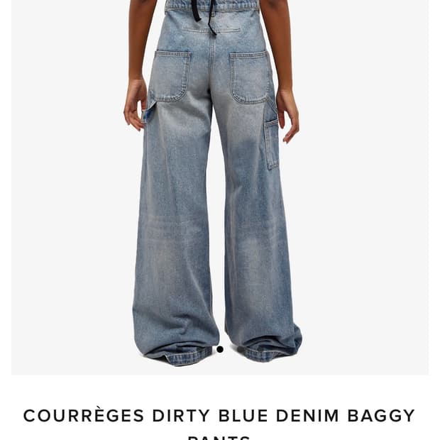 COURRÈGES DIRTY BLUE DENIM BAGGY PANTS | 후루츠패밀리