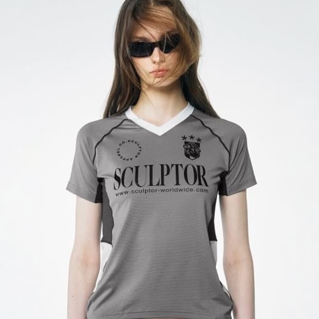 Sculptor) sports jersey Tee grey | 후루츠패밀리