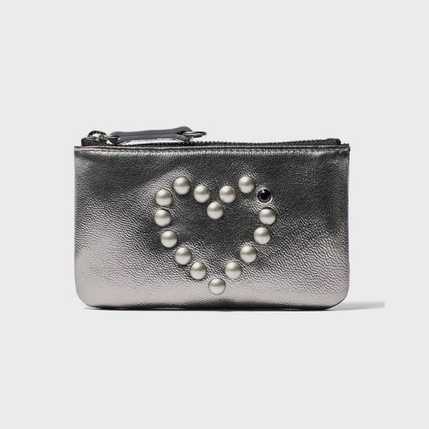 新品未使用OPEN YY stud card case keychain OPEN YY