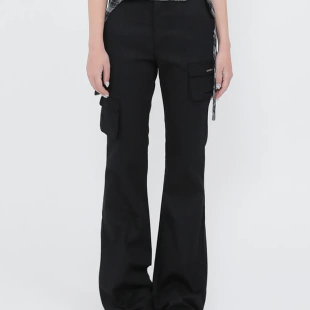 미세키서울 Pocket cargo bootscut pants BLACK | 후루츠패밀리