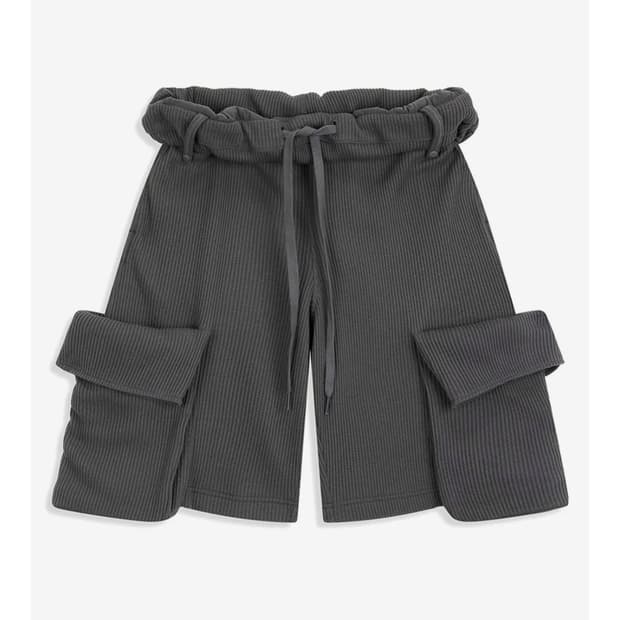 OPEN YY ROLLED WAIST SWEAT CARGO PANTS | 후루츠패밀리