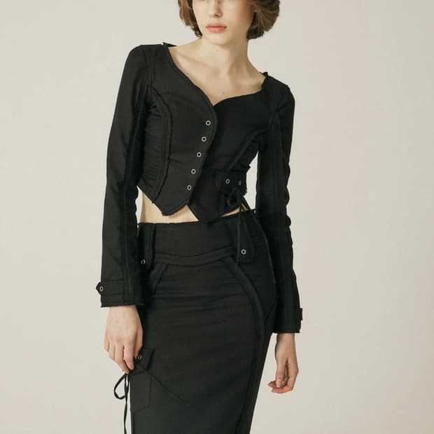 ジャケット・アウター TREEMINGBIRD Crack Bold Crop Mustang TREEMINGBIRD(トリミングバード) ムートン・ファーコート(レディース