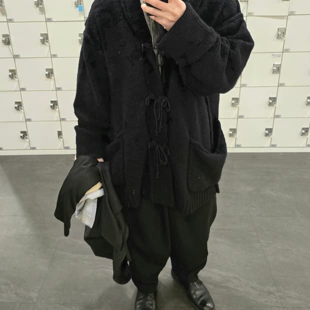 barbell object / lg cardi(BLACK) | 후루츠패밀리