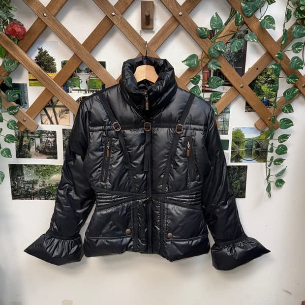 Just Cavalli 90s bondage puffer jacket | 후루츠패밀리