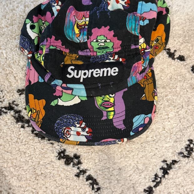 Supreme Gonz Heads Camp Cap Black — FW17 | 후루츠패밀리