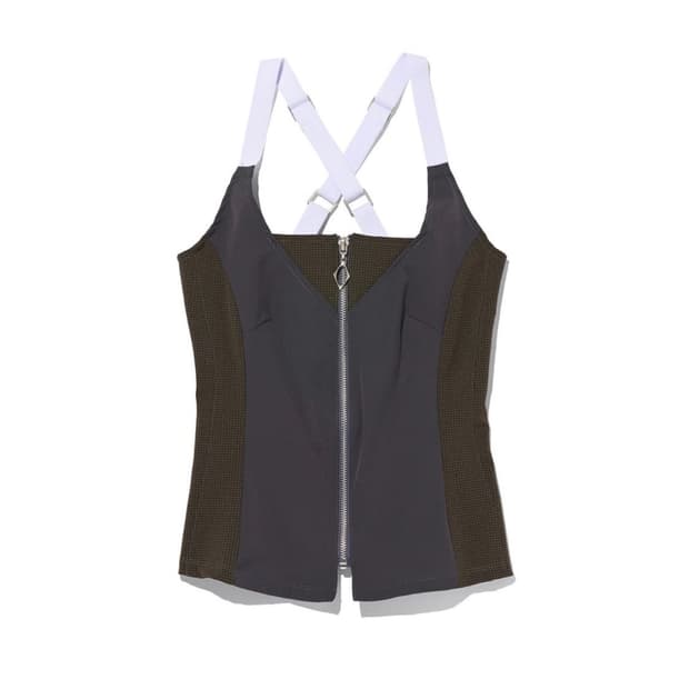 トップス [MSCHF]LACE STRAP SLEEVELESS Black S Lace strap top - Black