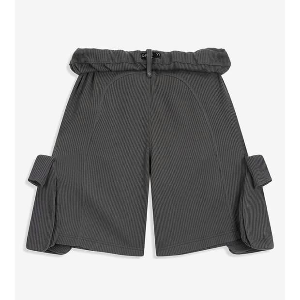 OPEN YY ROLLED WAIST SWEAT CARGO PANTS | 후루츠패밀리