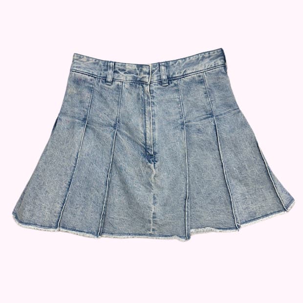 COYSEIO DEEP DENIM PLEATS SKIRT | 후루츠패밀리