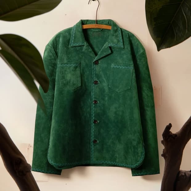 ジャケット・アウター BODE SUEDE RICKRACK WORKSHIRT 22AW XS/S Bode Leather Suede Rickrack Workshirt Green Large XL | eBay