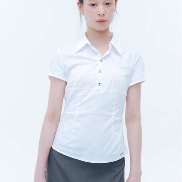 미세키서울 반팔 Unbalanced quote slit sleeves | 후루츠패밀리